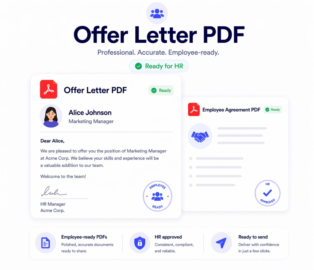 Offer letter and employee PDFs from Notion ready to try with Print Notion